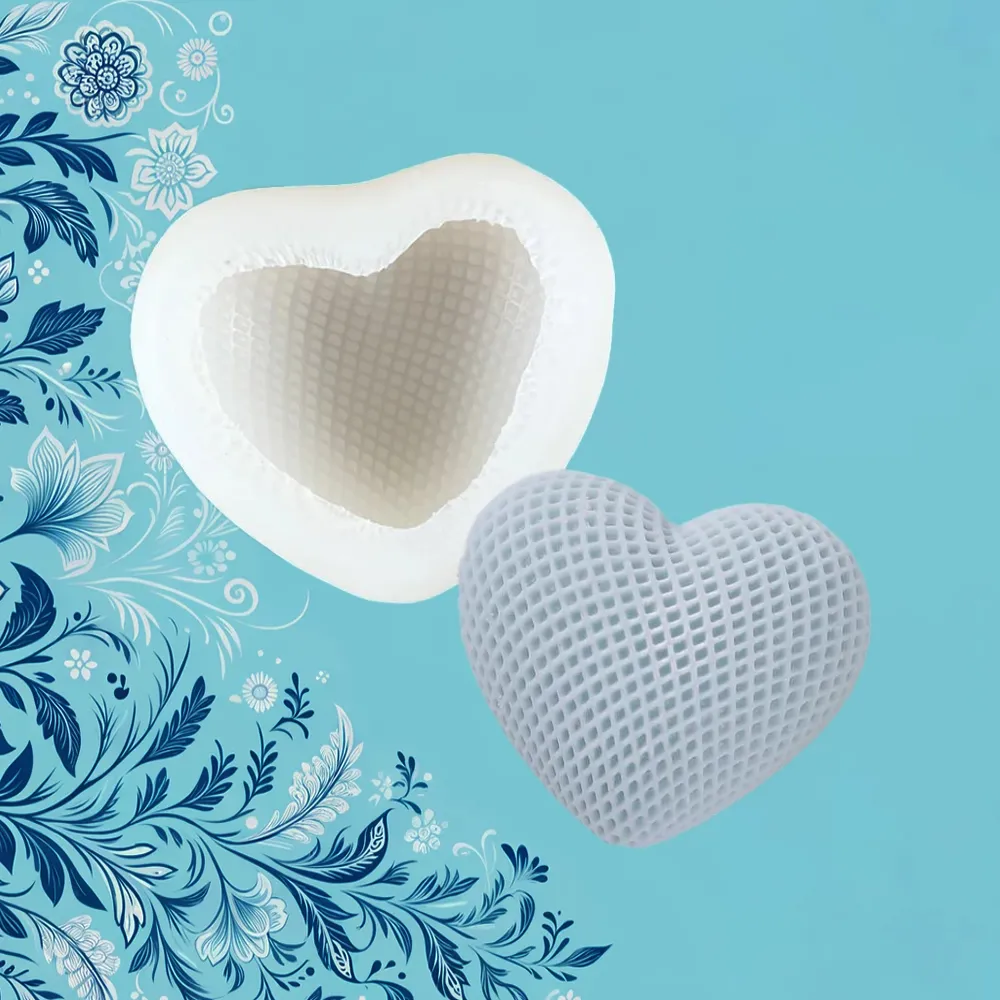 Large Design Heart Silicone Mold | Wick and Wax Supply Co