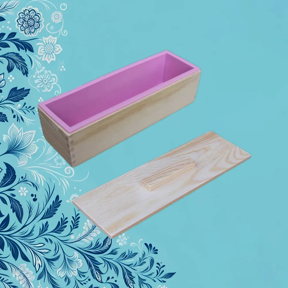 Silicone Soap Mold & wooden Box | Wick and Wax Supply Co